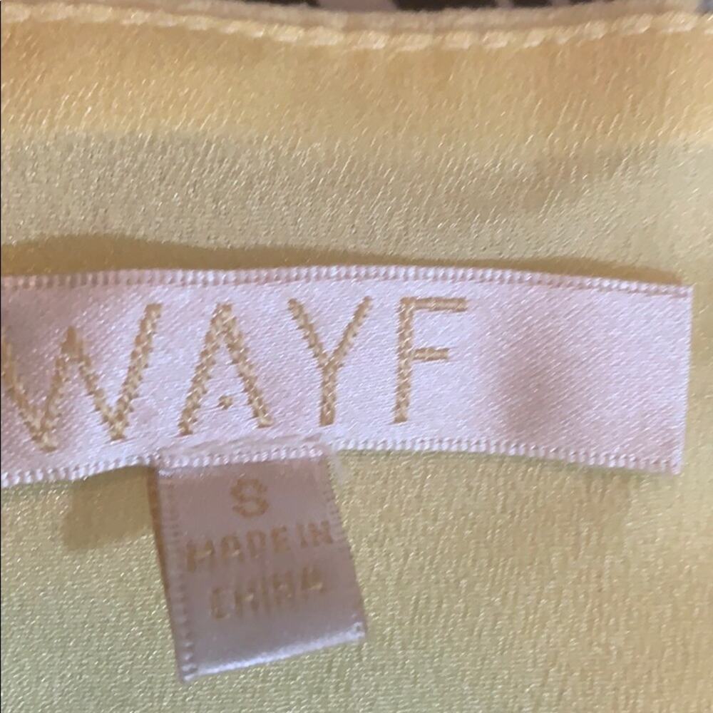 WAYF Enclave dress. Yellow Poppy Print. Small - Picture 6 of 7